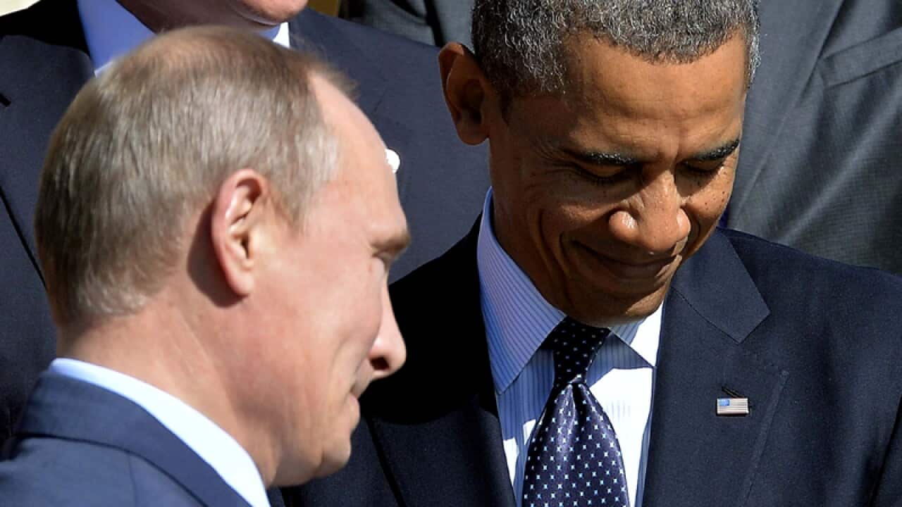 Russian President Vladimir Putin (L) and US President Barack Obama