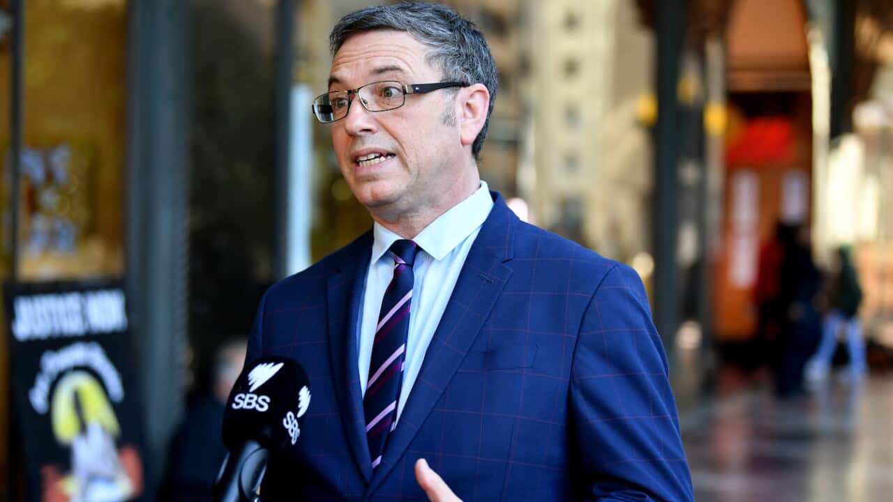 George Newhouse outside the Downing Centre Court in Sydney, Monday, July 16, 2018.