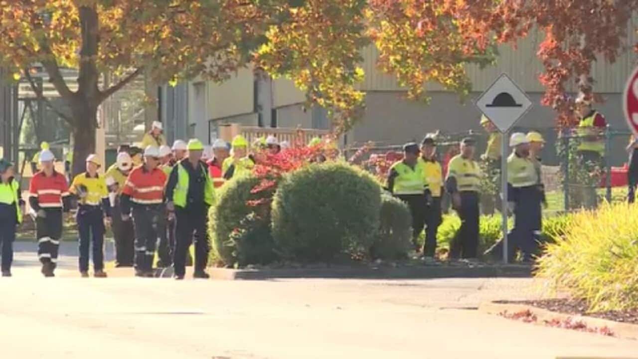 More than 100 workers were evacuated from the site. 