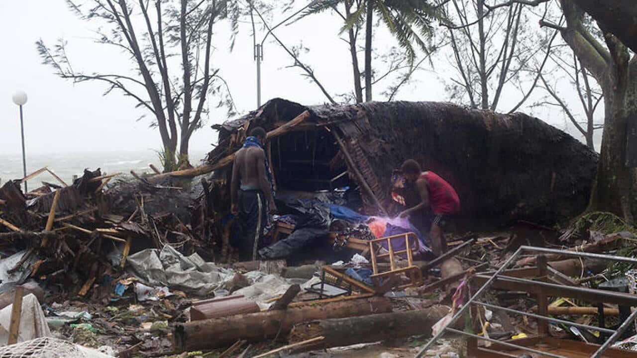 Australia is ready to "support with whatever is needed" to help Vanuatu after cyclone Pam. (AAP)