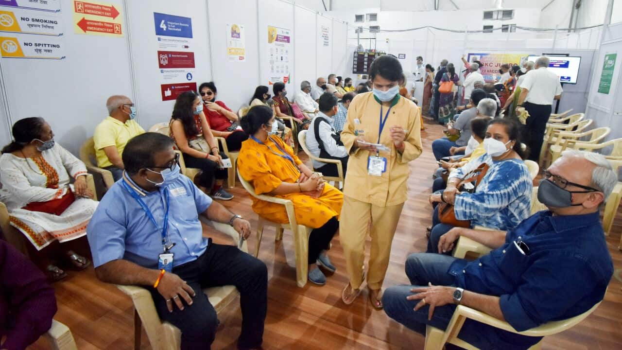 Senior Citizens waiting to get the COVID-19 vaccine