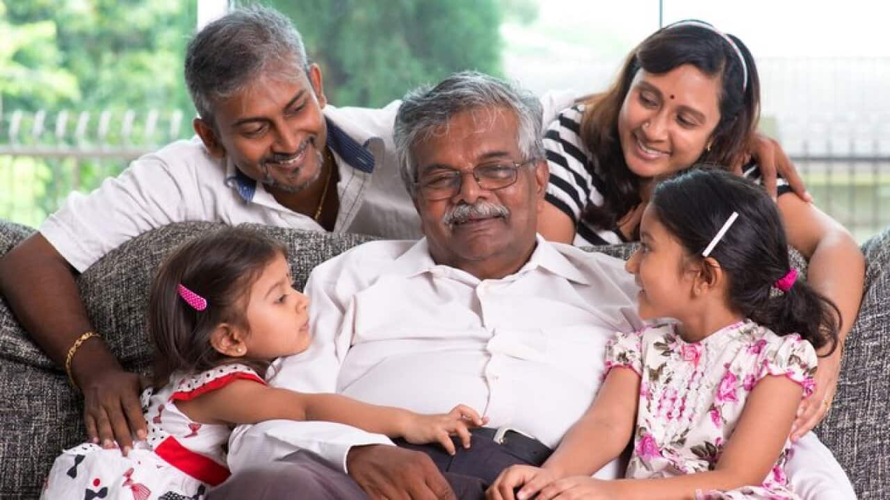 Multi generations Indian family