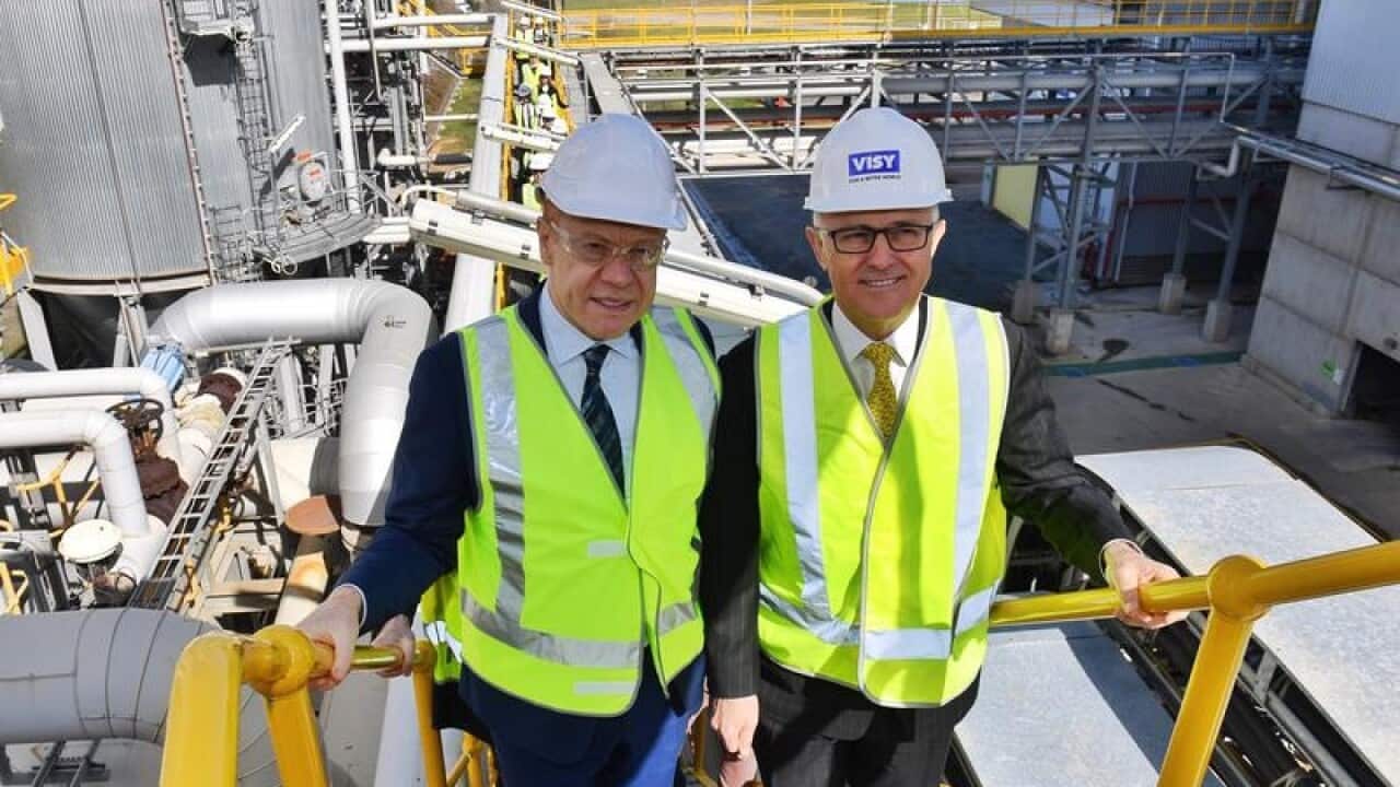 Visy Industries Executive Chairman Anthony Pratt and Malcolm Turnbull