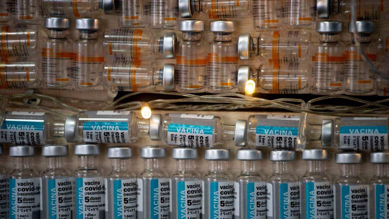 Vaccine vials in Rio de Janeiro, Brazil
