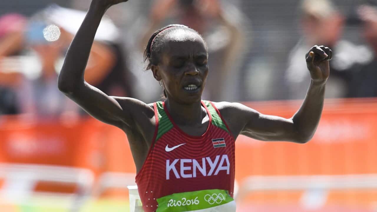 Kenyan marathon runner Jemima Sumgong