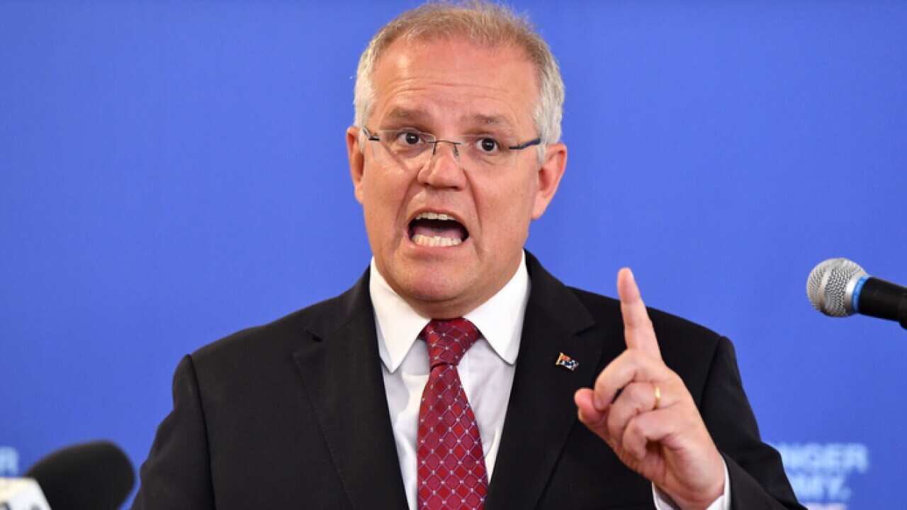 Scott Morrison speaking at Brothers Rugby Union Club in Brisbane