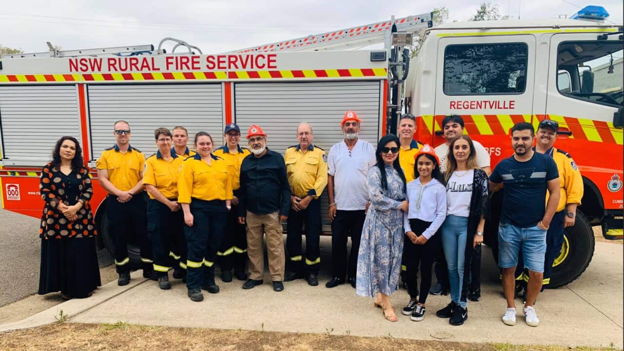 Bush fires donation