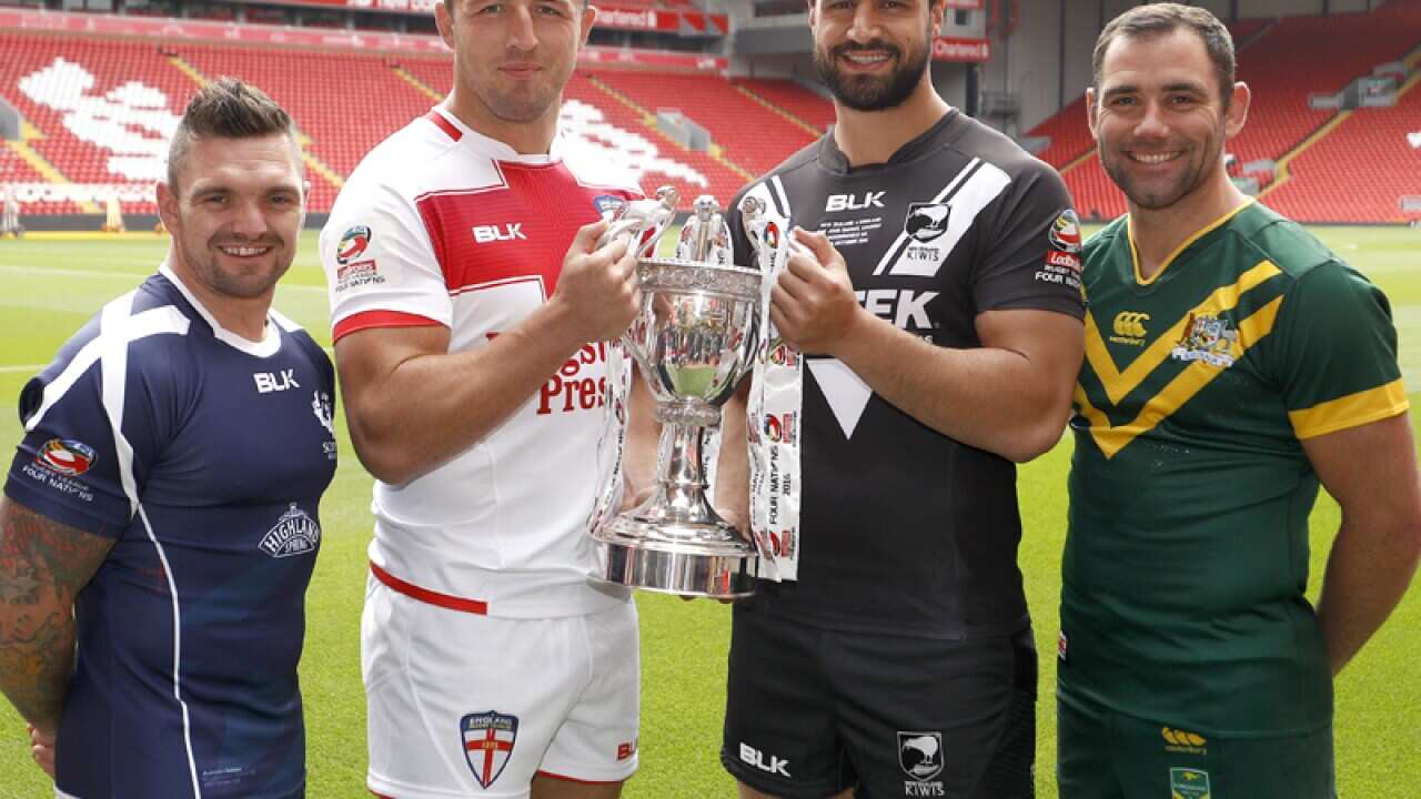 Members from the teams competing in the Four Nations tournament