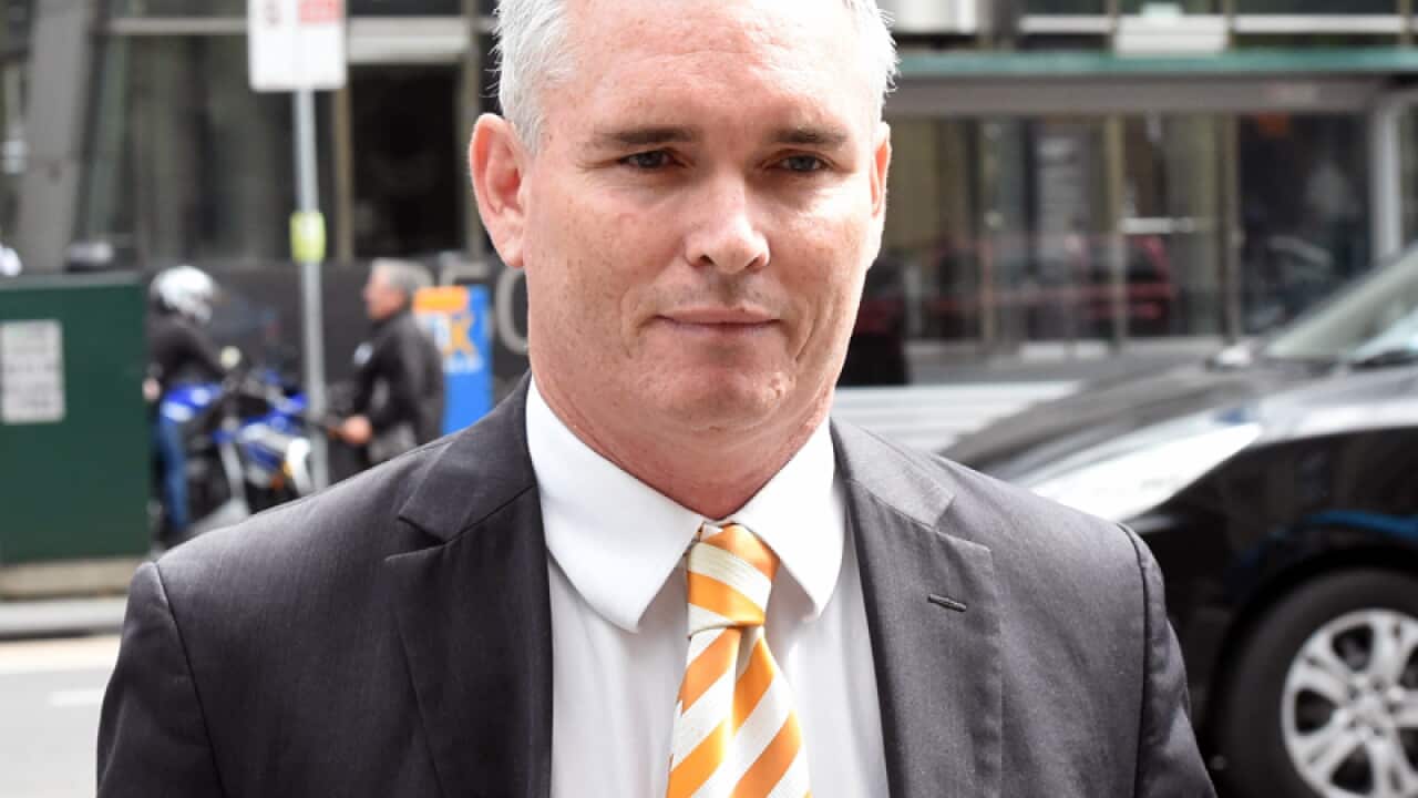 Former federal MP Craig Thomson leaves the Melbourne Magistrates Court