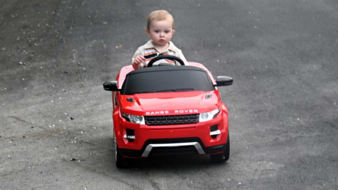 Child driving car