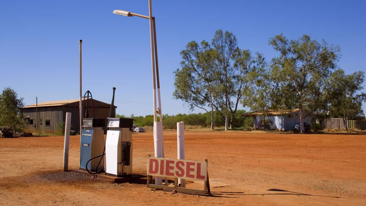 Outback fuel - typical filling station on a roadhouse
