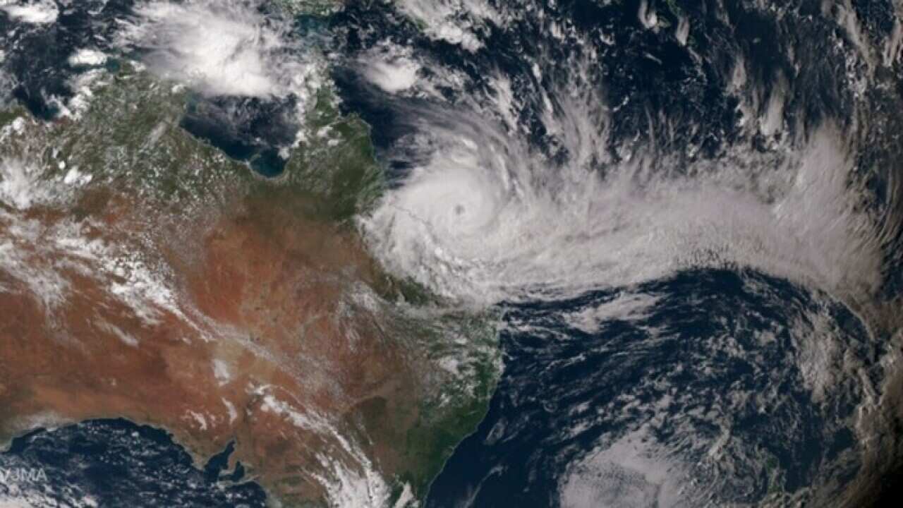 NOAA image of Cyclone Debbie