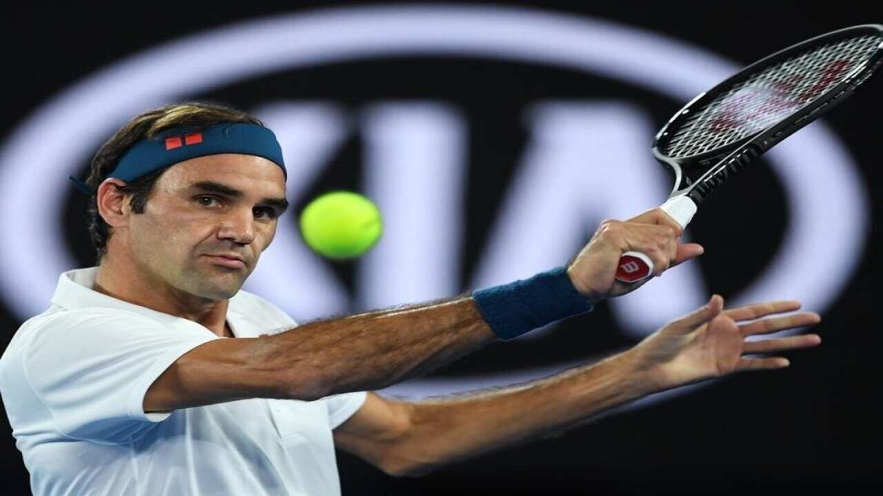 Roger Federer of Switzerland in action.