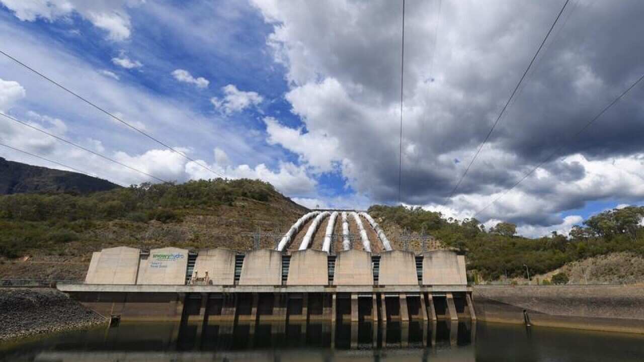 General view of the Tumut 3 power station at the Snowy Hydro.