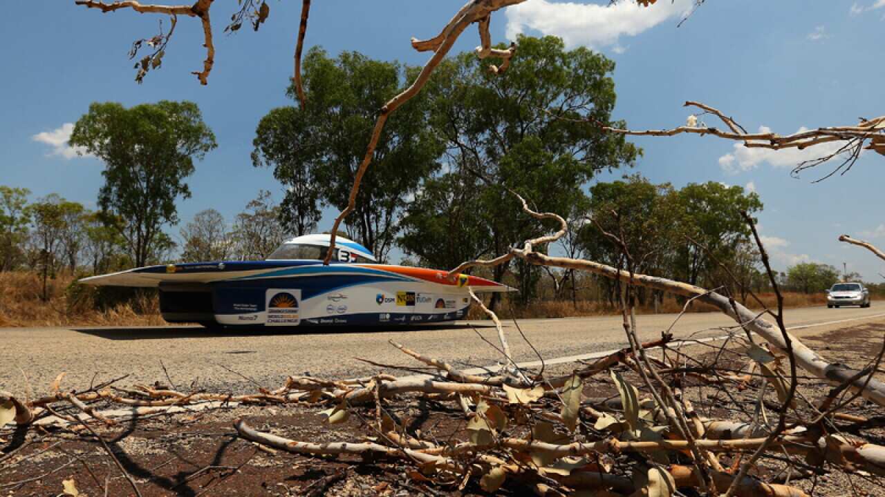 The Dutch Noun team entry Nuna7 during the World Solar Challenge