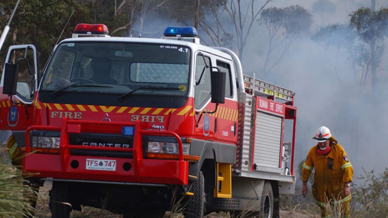 Firefighters in Tasmania