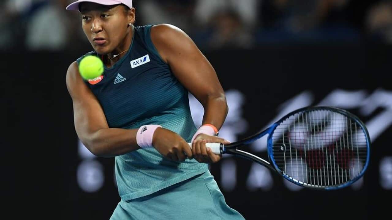 Naomi Osaka of Japan in action.