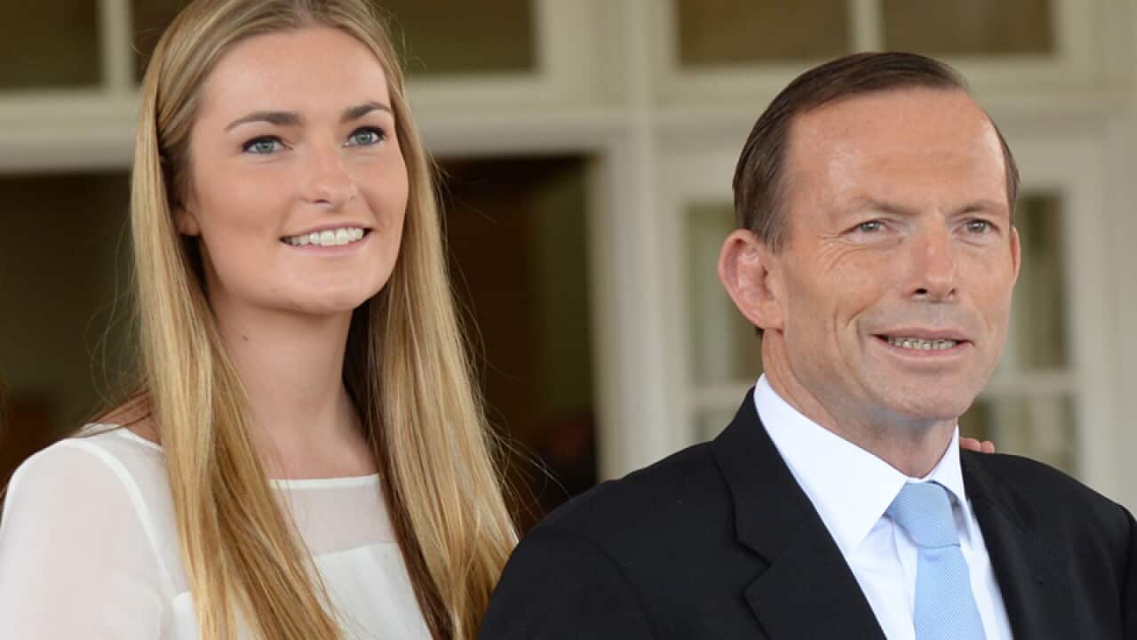 Prime Minister Tony Abbott and his daughter Frances