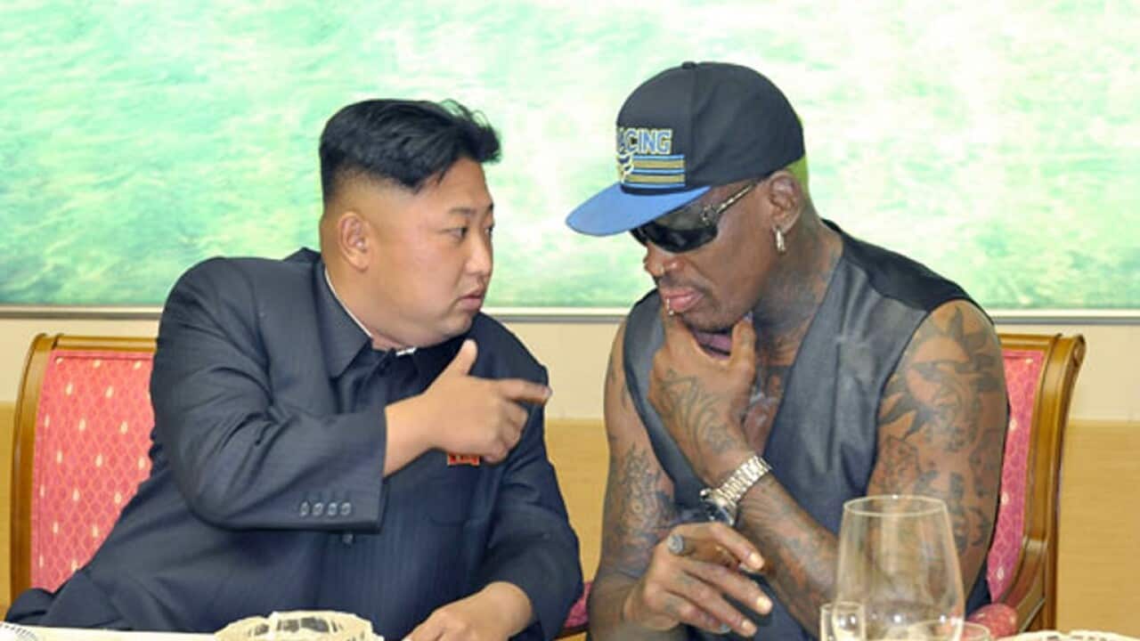 The former NBA bad boy Dennis Rodman visited North Korea in 2013, pictured here with Kim Jong-un, and again in 2017.