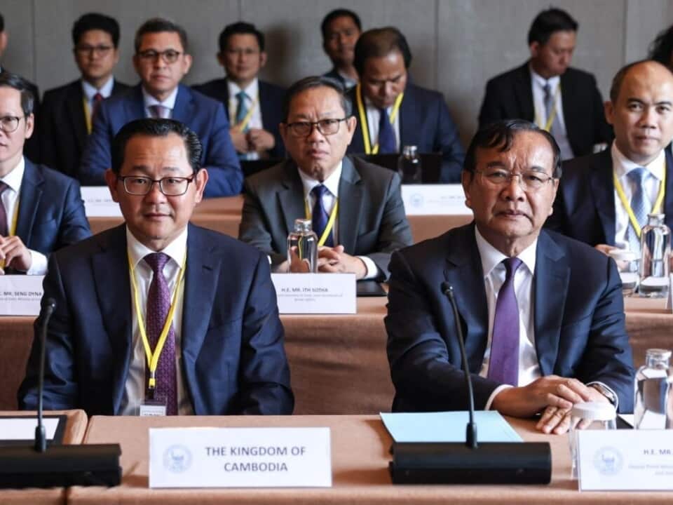Cambodia Foreign Minister Prak Sokhonn attends the first meeting of a conciliation commission between Thailand and Cambodia under the U.N. Convention on the Law of the Sea, in Singapore Tuesday, Sept.jpg