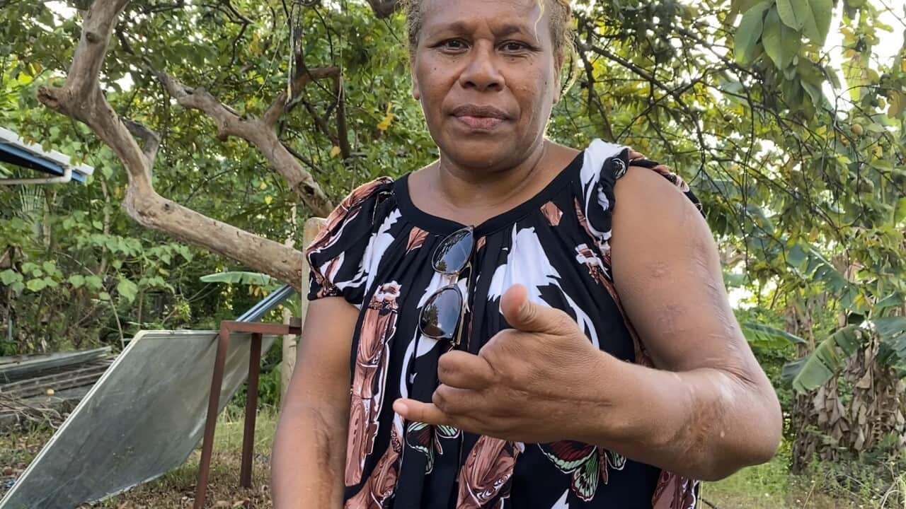 Maeverlyn Pitanoe survived when a WW2 artillery shell exploded beneath her (SBS Stefan Armbruster).jpg