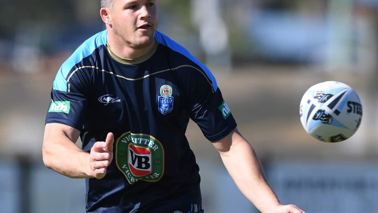 Brett Morris during New South Wales State of Origin team training