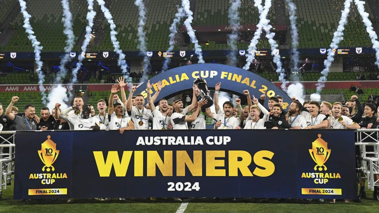 Melbourne Victory FC v Macarthur FC in the Australia Cup 2024, Final at Aami Park, Melbourne, Victoria, Australia on September 29, 2024