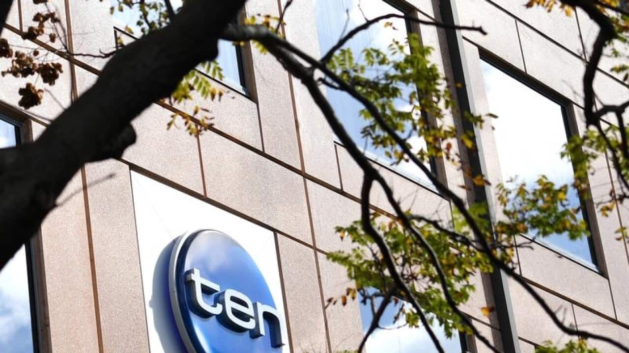 The Network Ten logo is displayed on a building