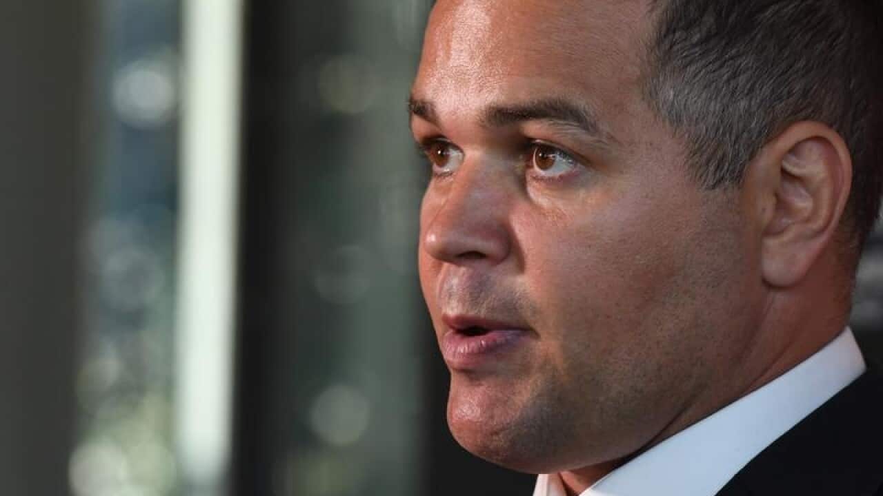 File image of South Sydney NRL coach Anthony Seibold at Redfern Oval.