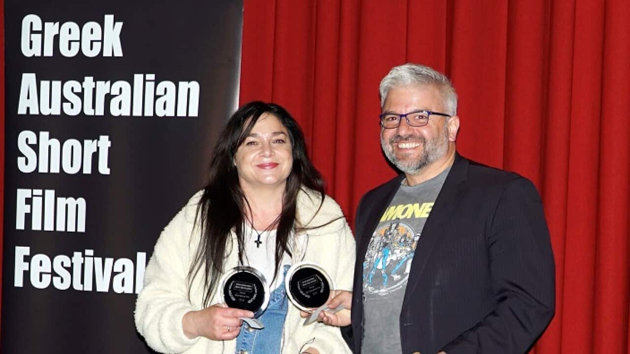 Kat Kotsonis, Jim Koutsoukos; Artistic Directors of the Greek Australian Short Film Festival.
