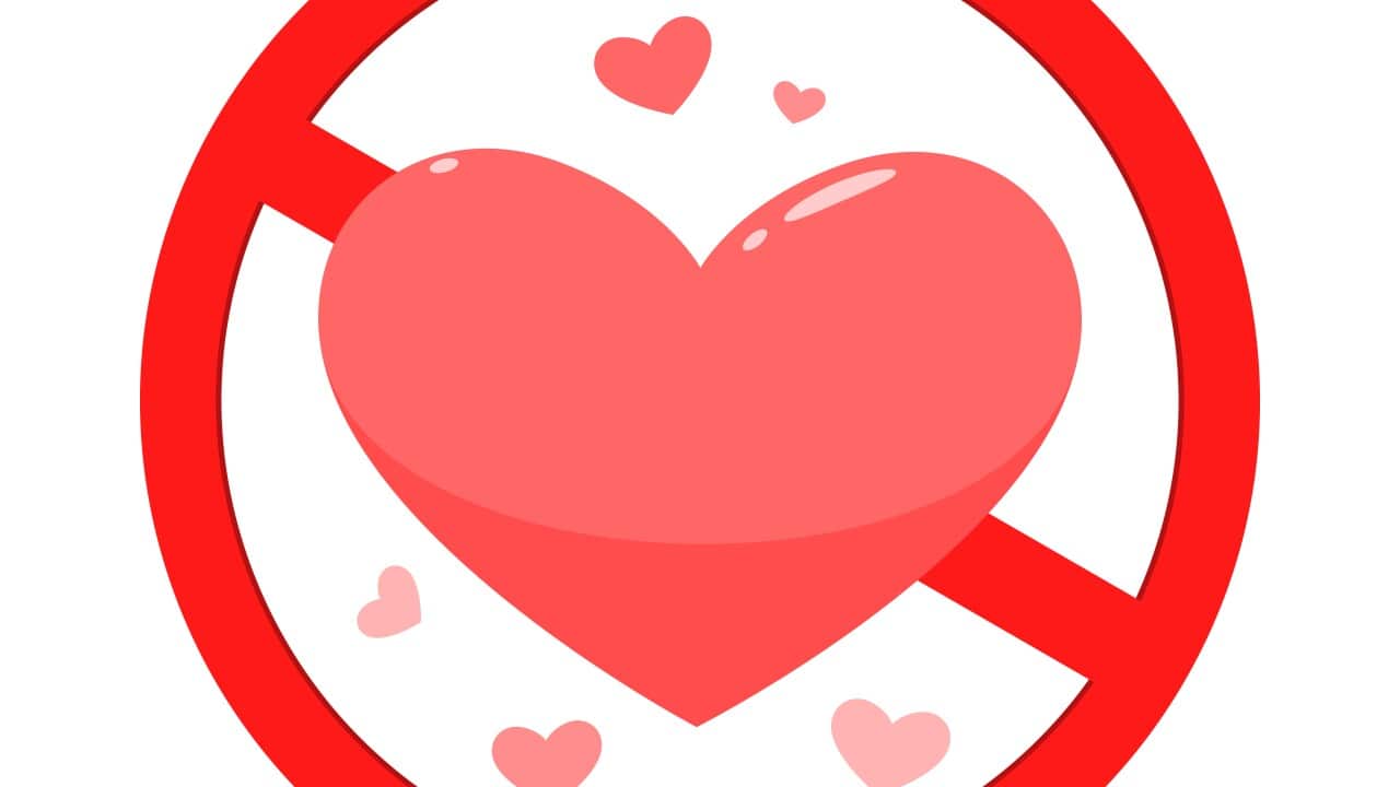 No love allowed. Abstract Vector Illustration