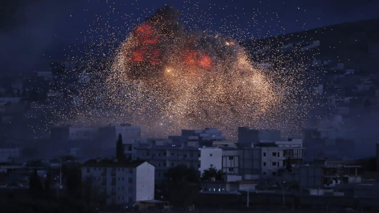 An airstrike in Syria.