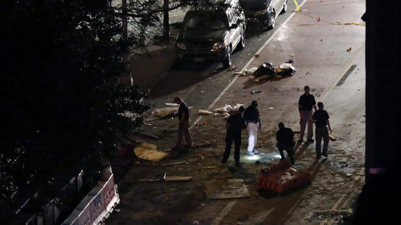 The New York City Mayor says there's no evidence the explosion in New York is related to terrorism. (AAP)