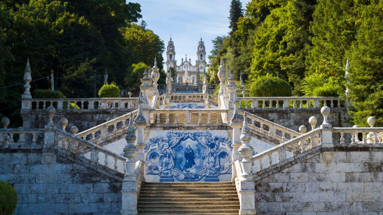 Hilltop Chapel and Azulejos Tiles in Lamego, Portugal