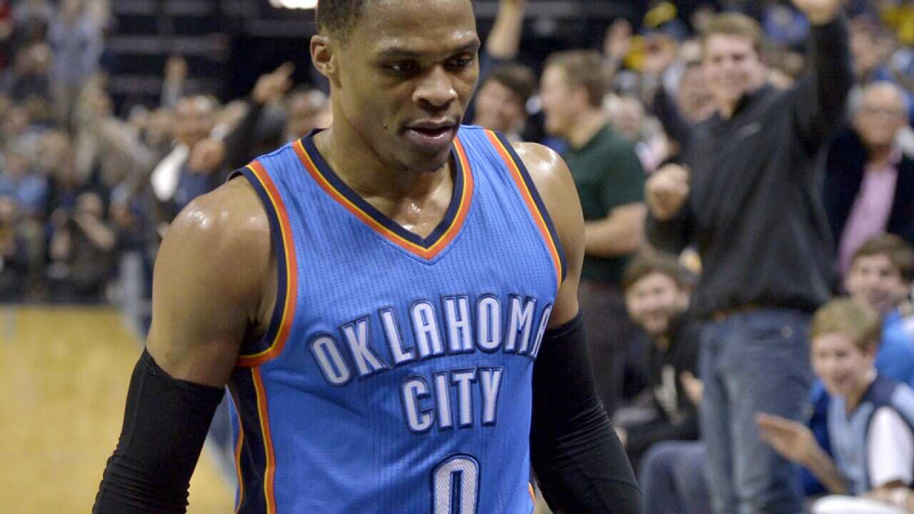 Oklahoma City Thunder guard Russell Westbrook