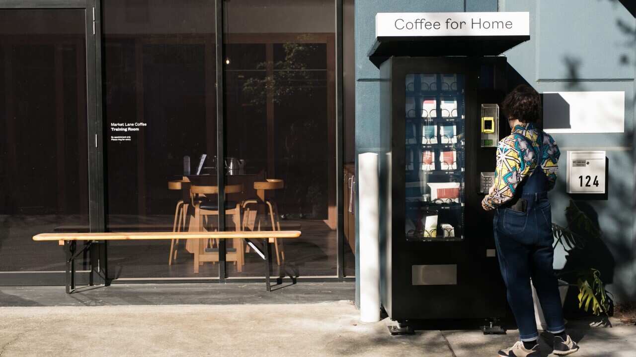 Coffee for Home vending machine (Photo by Abi Varney)