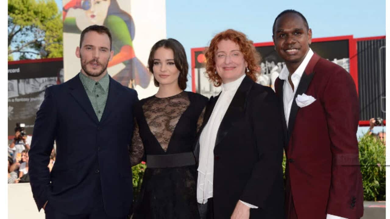 Sam Claflin, Aisling Franciosi, Jennifer Kent and Baykali Ganambarr at the 75th Venice International Film Festival.