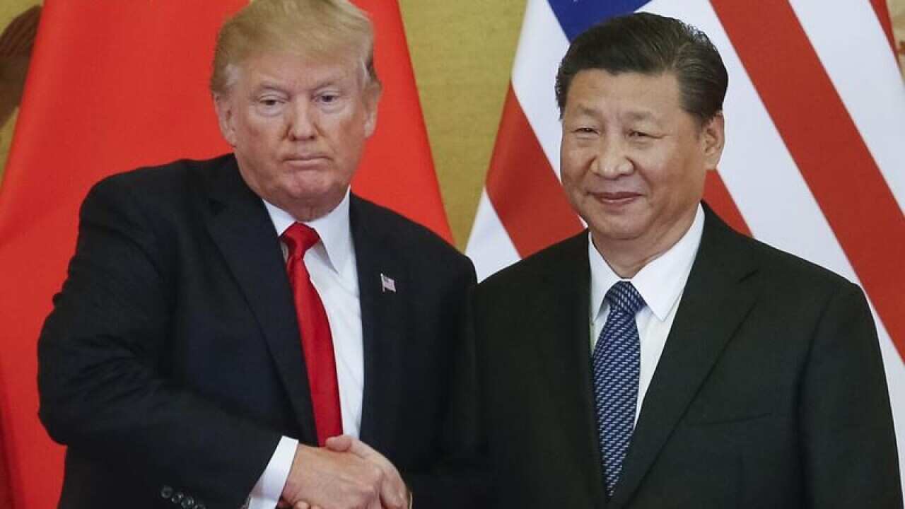 A file image of President Trump and President Xi Jinping.