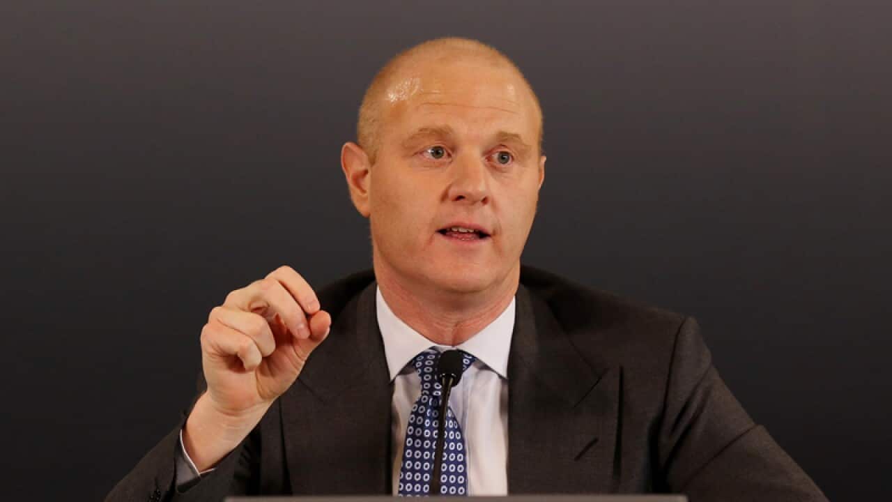 Ian Narev at the Annual Results conference.