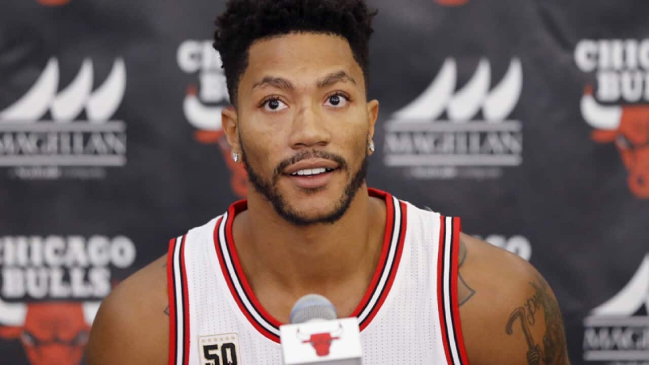 Former Chicago Bulls player Derrick Rose