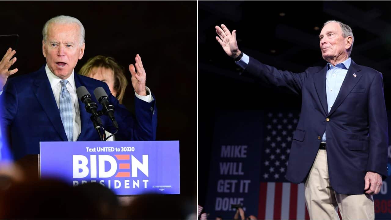 Democratic presidential hopeful Joe Biden has secured a strong showing on Super Tuesday, while rival Michael Bloomberg's future is reportedly uncertain.