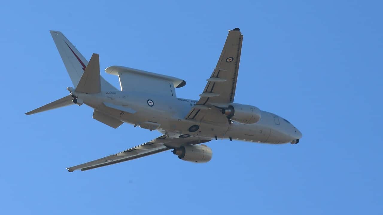 An RAAF E-7A Wedgetail aircraft (getty)