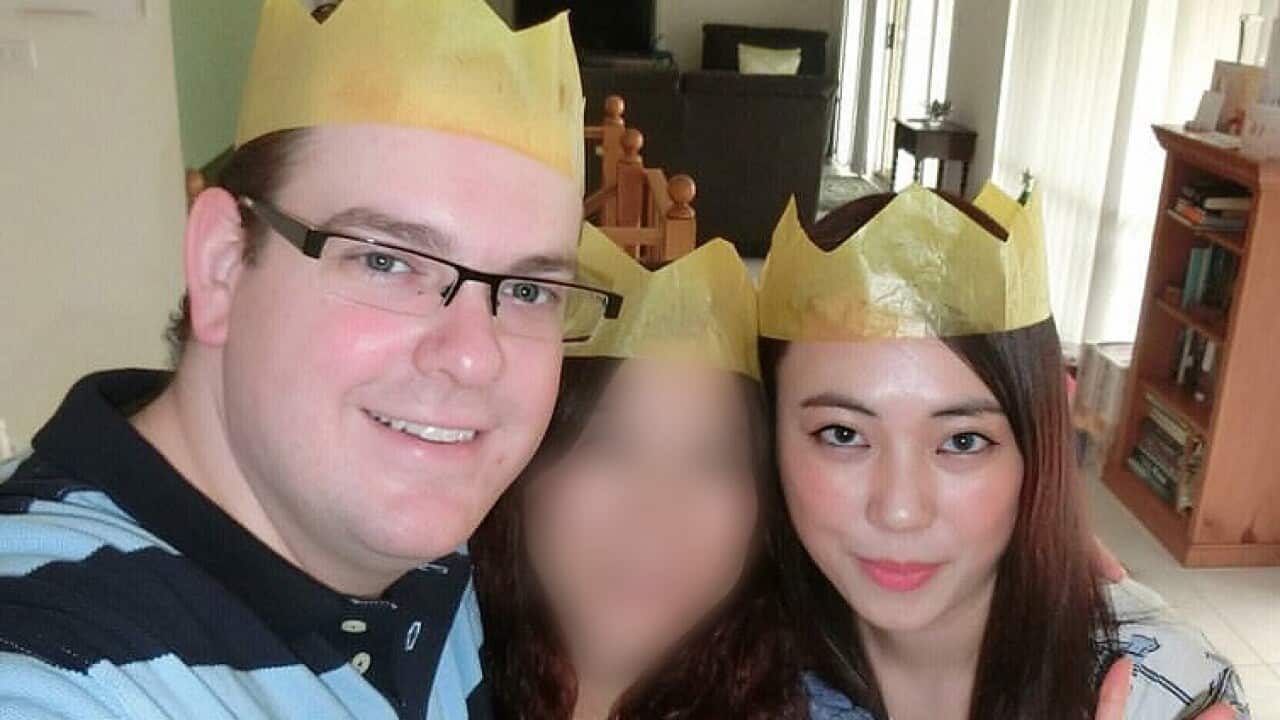 Chinese student Mengmei Leng (right) and her 27-year-old uncle Derek Barrett (left) who admitted to stabbing his wife's niece to death and dumping her body.