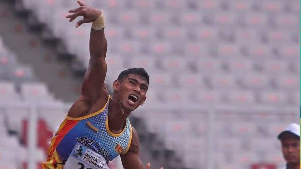 Sri Lankan athlete in asian invitational meet held in Indonisia