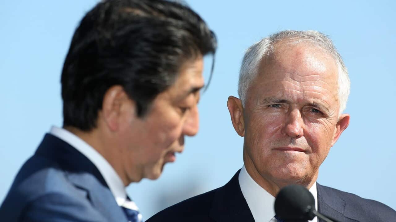 Shinzo Abe and Malcolm Turnbull