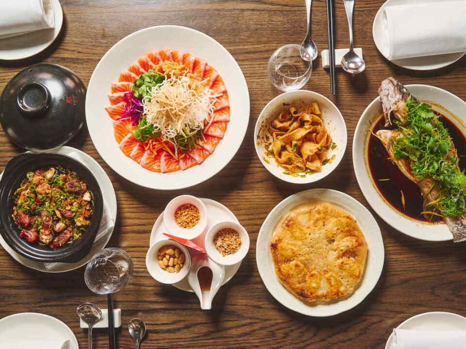 Lunar New Year banquet food