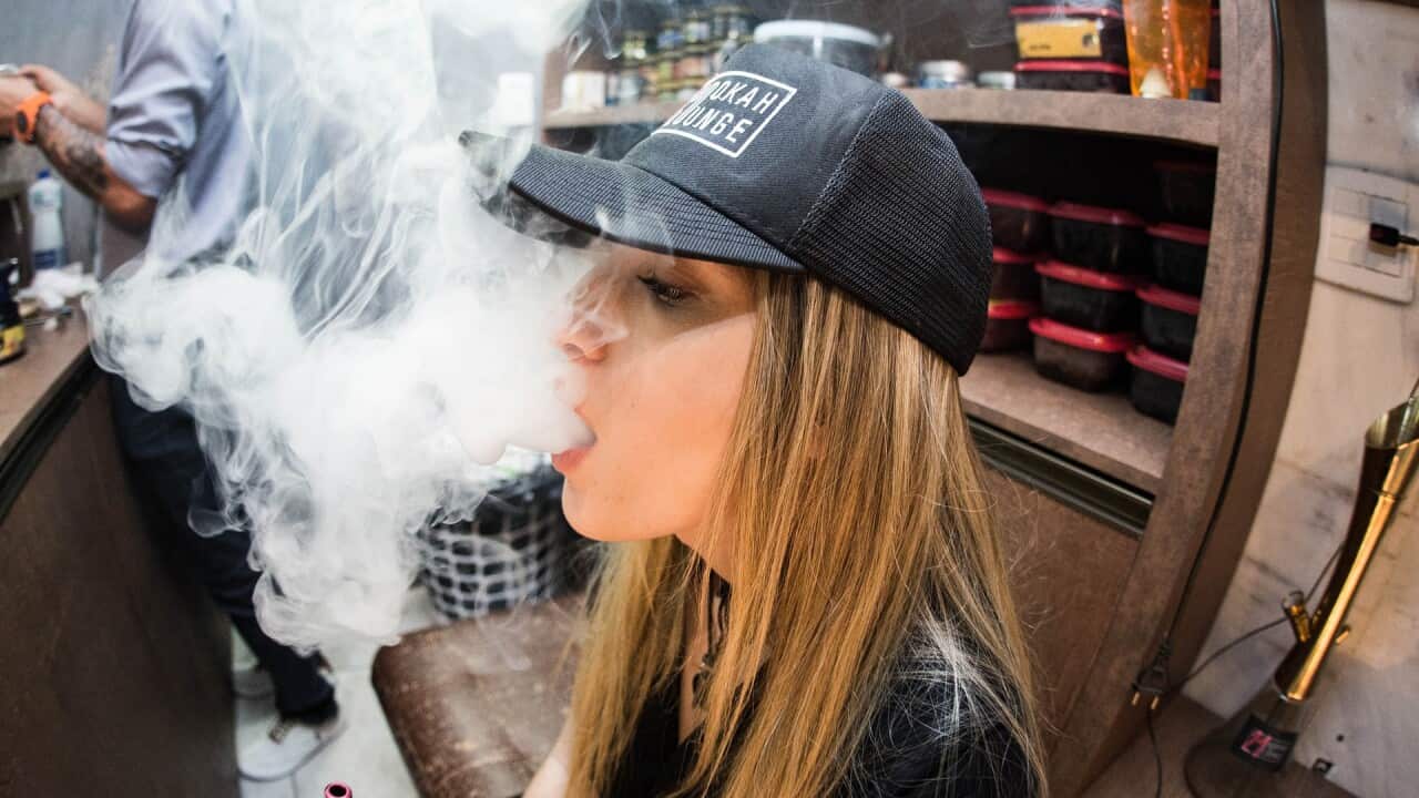 Girl vaping