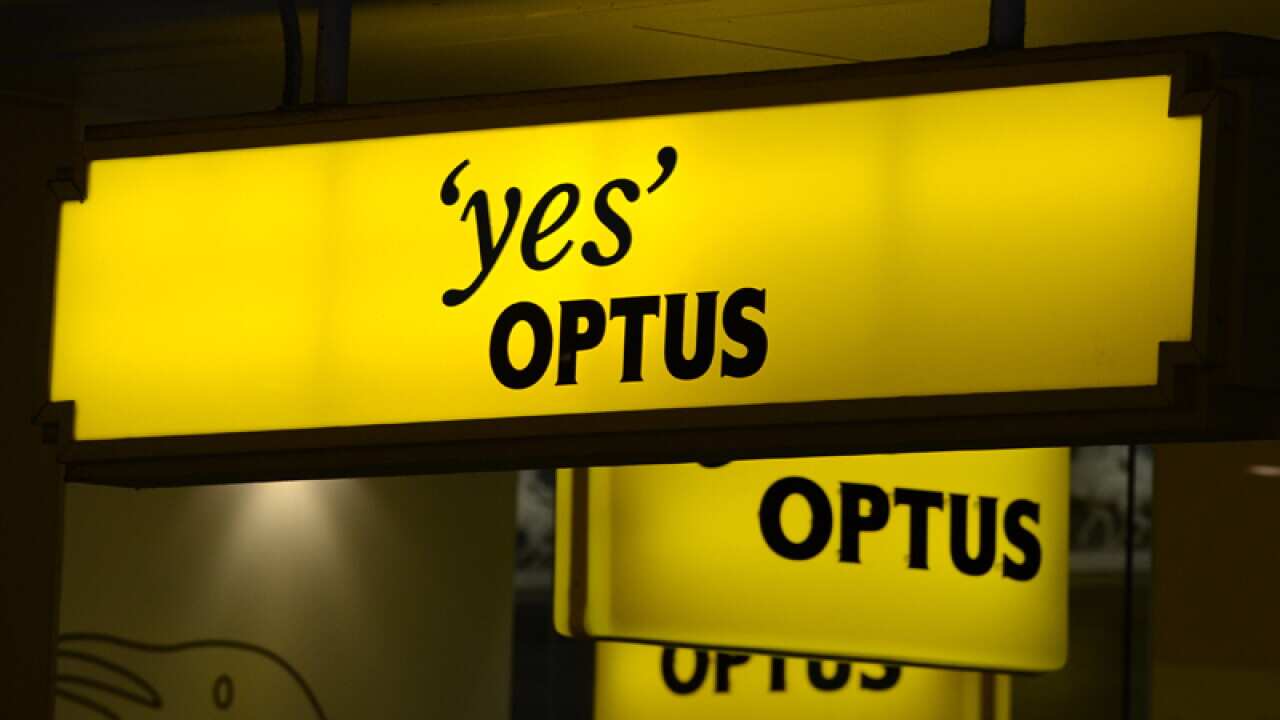 File photo of Optus corporate signage
