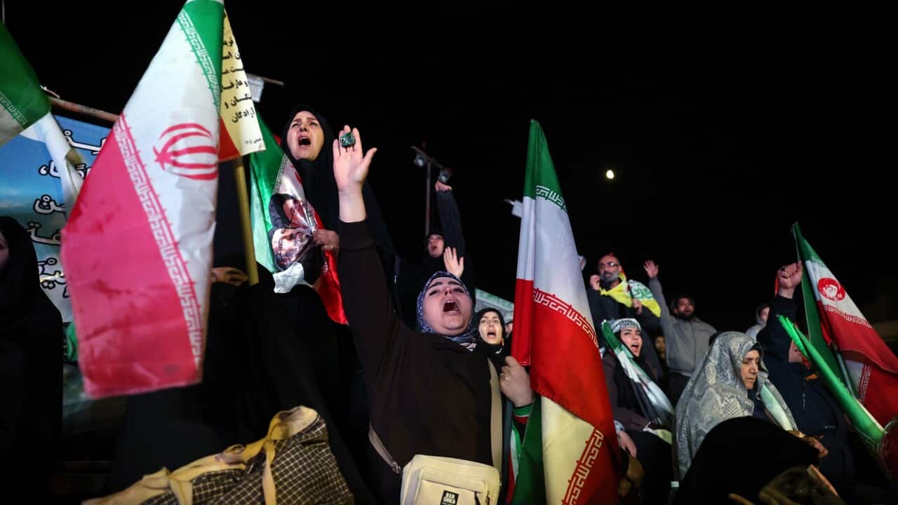 Iranians rally in Tehran following US-Iran ceasefire announcement