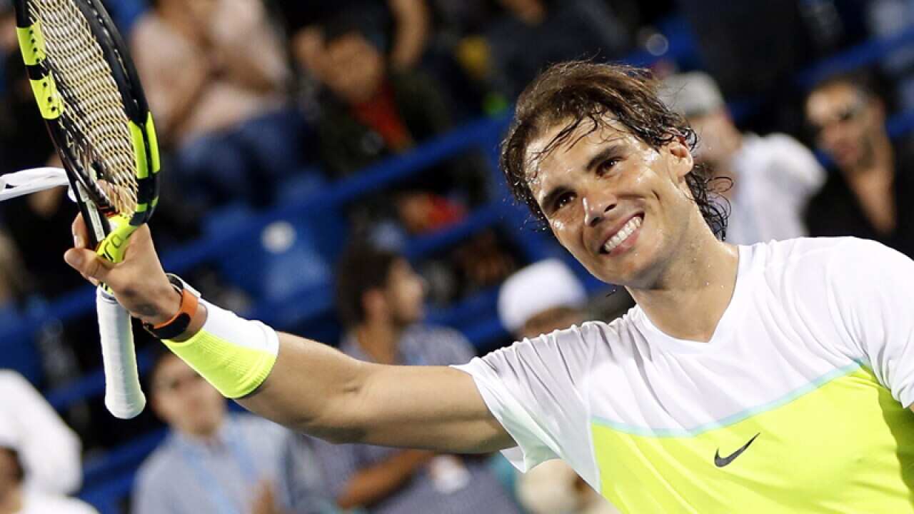 Spain's Rafael Nadal celebrates